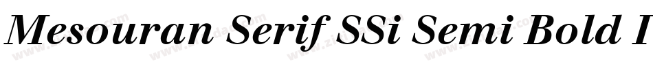 Mesouran Serif SSi Semi Bold Italic字体转换